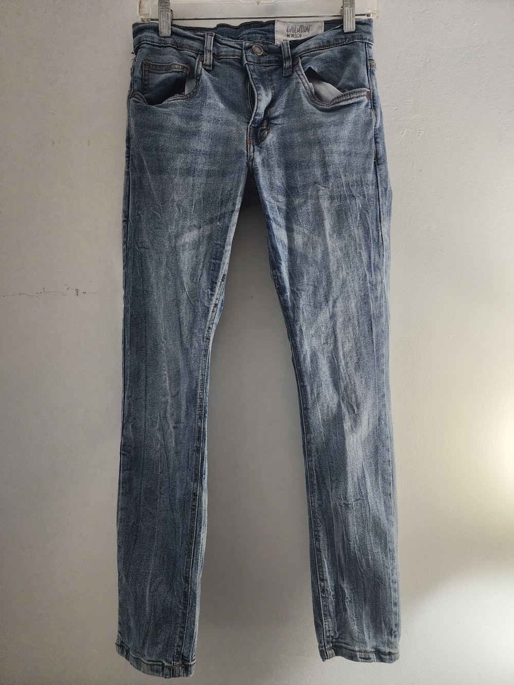 Evolution By Design Boys Size 16 Light Blue Washed Jeans